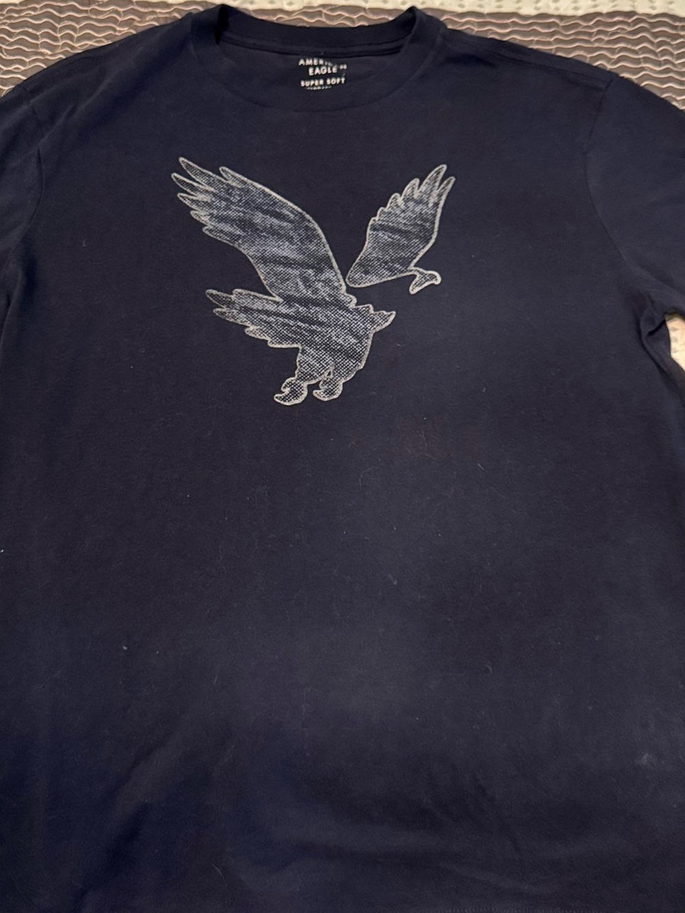 American Eagle Navy Blue  Super Soft Crewneck Tee